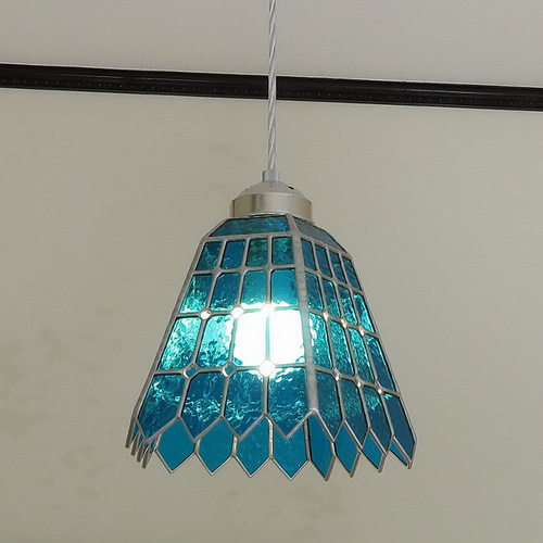 ブルーナイトスター （夜空の星）ステンドグラスペンダントライト