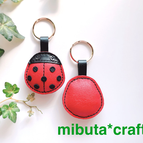 てんとう虫のキーホルダー 再販 キーリング mibuta 通販 8128313