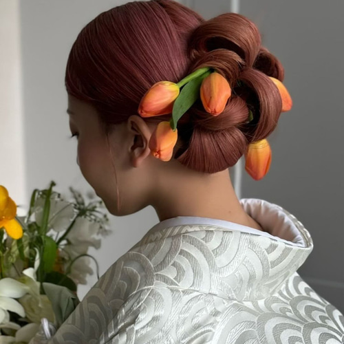 アーティフィシャルフラワー ヘアパーツ お花 ヘアパーツ ＊ アーティフィシャルフラワー 造花 髪飾り