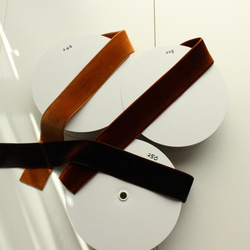 ベロアリボン【日本製/両面】3・6・9・12・18・24・36・48mm幅★CO6900ベルベット/248ライトブラウン 6枚目の画像