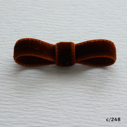 ベロアリボン【日本製/両面】3・6・9・12・18・24・36・48mm幅★CO6900ベルベット/248ライトブラウン 7枚目の画像