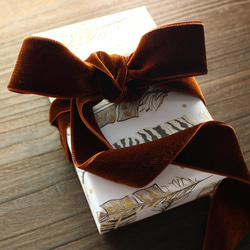 ベロアリボン【日本製/両面】3・6・9・12・18・24・36・48mm幅★CO6900ベルベット/248ライトブラウン 2枚目の画像