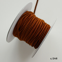 ベロアリボン【日本製/両面】3・6・9・12・18・24・36・48mm幅★CO6900ベルベット/248ライトブラウン 8枚目の画像