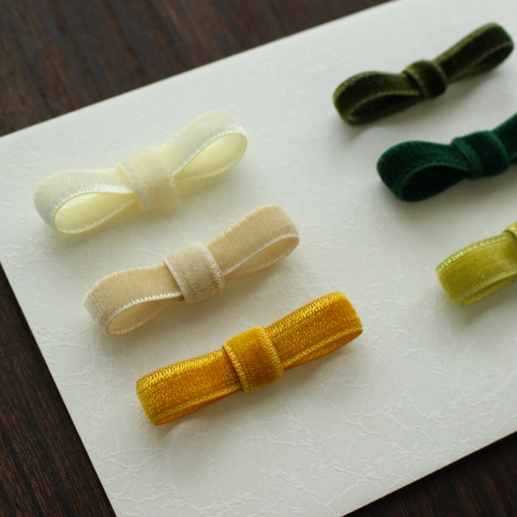 ベロアリボン【日本製/両面】3・6・9・12・18・24・36・48mm幅★CO6900ベルベット/230金木犀 12枚目の画像