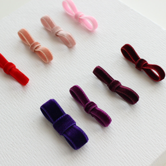 ベロアリボン【日本製/両面】3・6・9・12・18・24・36・48mm幅★CO6900ベルベット/209赤紫 7枚目の画像