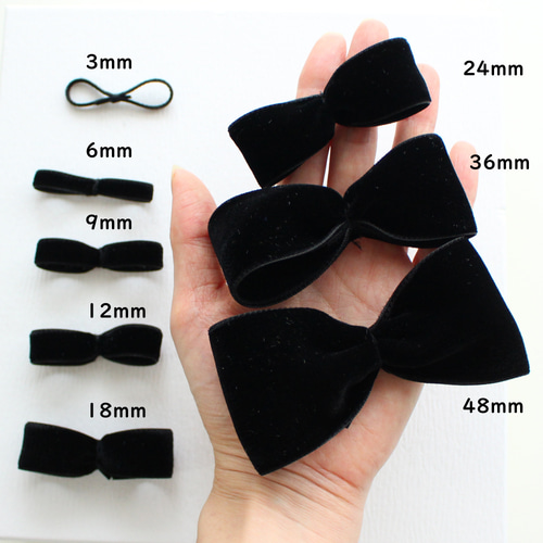 ベロアリボン【日本製/両面】3・6・9・12・18・24・36・48mm幅☆CO6900