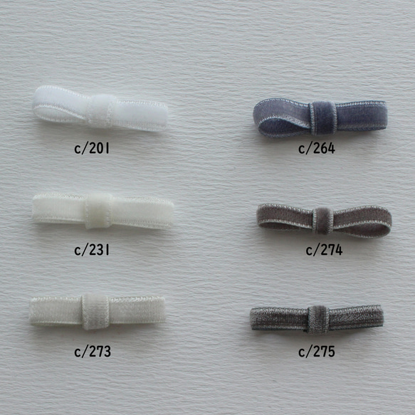 ベロアリボン【日本製/両面】CO6900ベルベット 3〜48mm幅 /264ブルーグレー 5枚目の画像