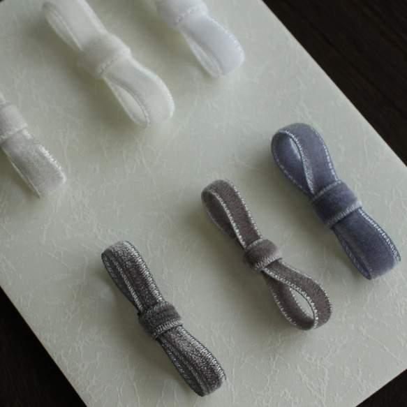 ベロアリボン【日本製/両面】CO6900ベルベット 3〜48mm幅 /264ブルーグレー 7枚目の画像