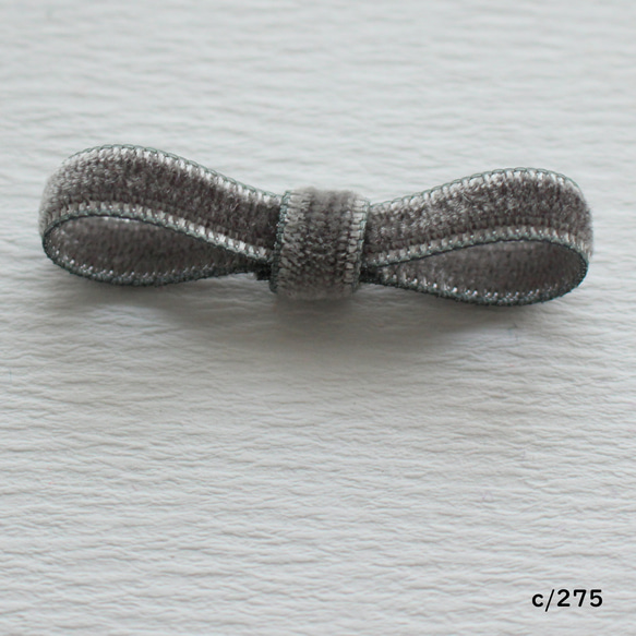 ベロアリボン【日本製/両面】3・6・9・12・18・24・36・48mm幅★CO6900ベルベット/275グレー 9枚目の画像