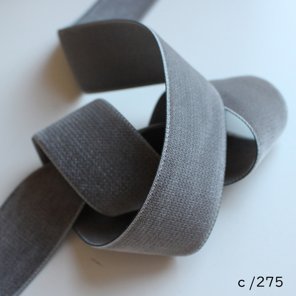 ベロアリボン【日本製/両面】3・6・9・12・18・24・36・48mm幅★CO6900ベルベット/275グレー 8枚目の画像