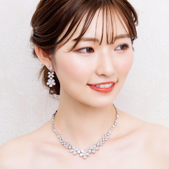 TL026 ジルコニア ビジュー 前撮り カラードレス お花 フラワー TL026 ジルコニア ビジュー 前撮り カラードレス お花 フラワー