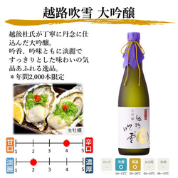 越路吹雪 大吟醸 720ml 化粧箱入 限定品 辛口 お酒 日本酒 新潟 高野酒造 3枚目の画像