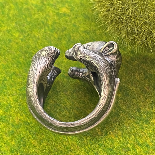 いつでもいっしょ!アリクイ•リング【スターリングシルバー製/動物