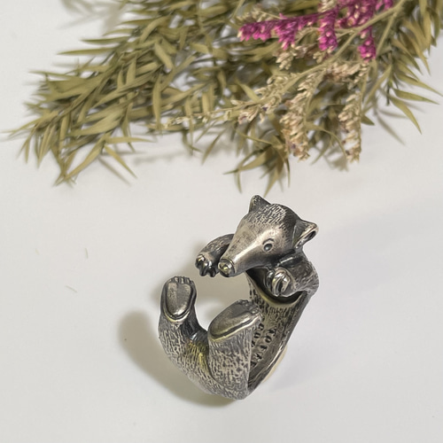 いつでもいっしょ!アリクイ•リング【スターリングシルバー製/動物