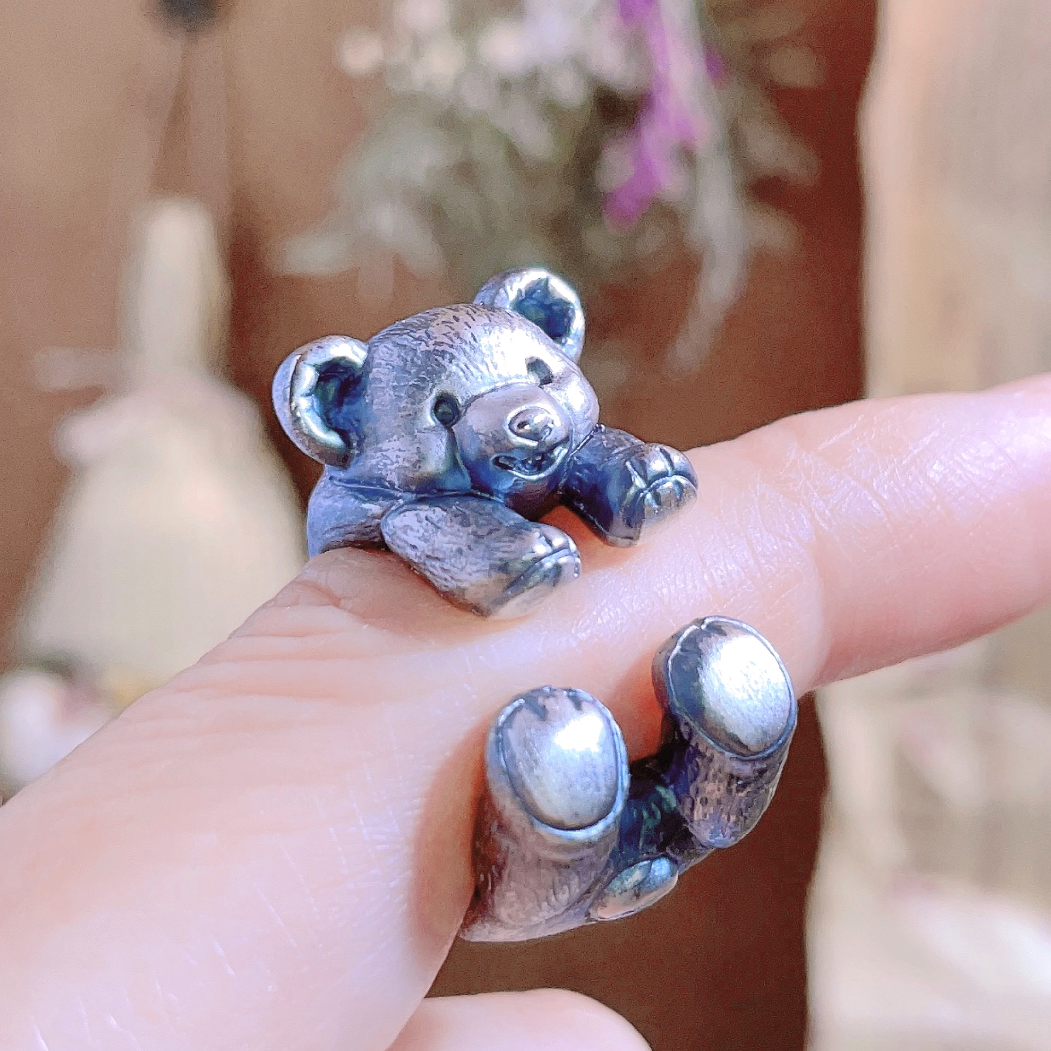 指輪 くまのぬいぐるみ テディベア リング クマ yvmin