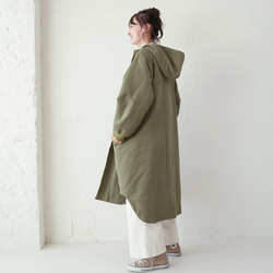 森之學：防雨防風！防水絎縫斗篷外套（卡其色） 第3張的照片