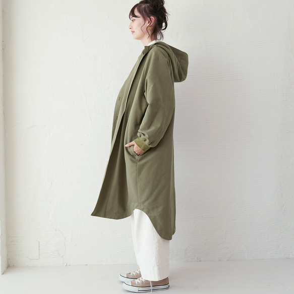 森之學：防雨防風！防水絎縫斗篷外套（卡其色） 第9張的照片