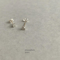 【SV925+K10】KATASUMI: Pierced Earrings 第2張的照片