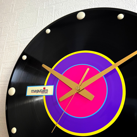 レコード盤時計（サイケデリック） 2枚目の画像