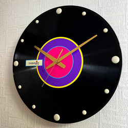 レコード盤時計（サイケデリック） 3枚目の画像