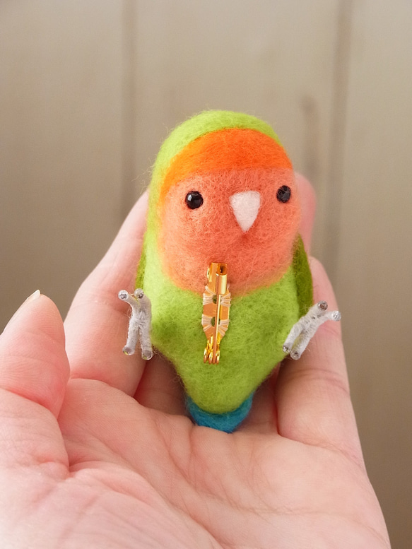 よっこらインコブローチ（コザクラインコ・ノーマル）オーダー
