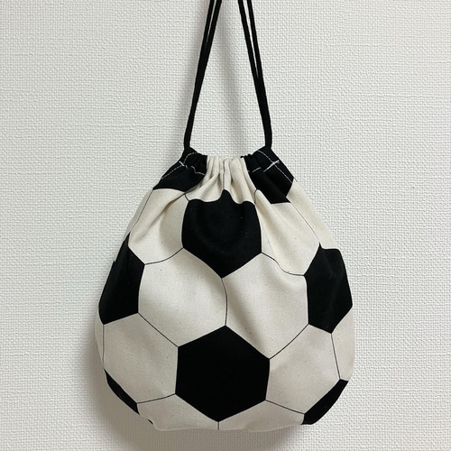 サッカーボール柄ブルー⭐️お弁当袋・コップ入れ 【公式通販】