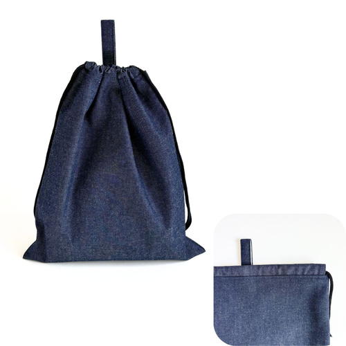 入園入学 4点セット｜インディゴデニム（レッスンバッグ・体操服袋