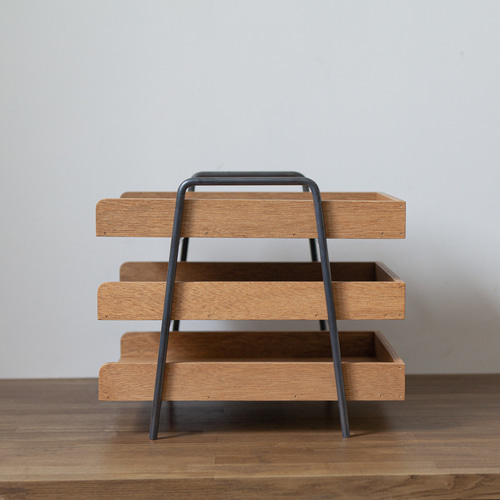 アイアン 書類ラック【ナチュラルカラー】 フリーボックス・小物入れ