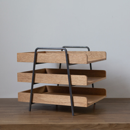 アイアン 書類ラック【ナチュラルカラー】 フリーボックス・小物入れ