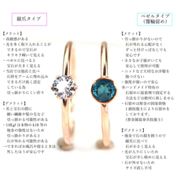 ベゼルリング ２本セット／14kgf  1.0mm幅 選べる天然石／マイナス号対応　ピンキー 12枚目の画像