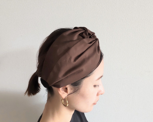 受注制作】 リボン ヘアゴム クロスターバン ターバン 受注制作