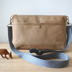倉敷帆布サコッシュ (M)ベージュ 7枚目の画像