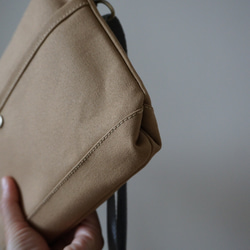 倉敷帆布サコッシュ (M)ベージュ 5枚目の画像