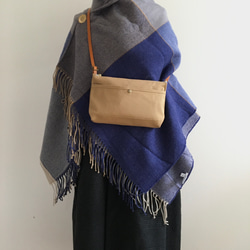 倉敷帆布サコッシュ (M)ベージュ 10枚目の画像