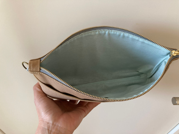 倉敷帆布サコッシュ (M)ベージュ 6枚目の画像