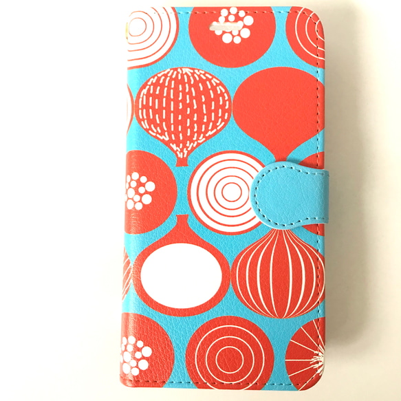 野菜シリーズ「玉ねぎ2」手帳型スマホケース　iPhone 3枚目の画像