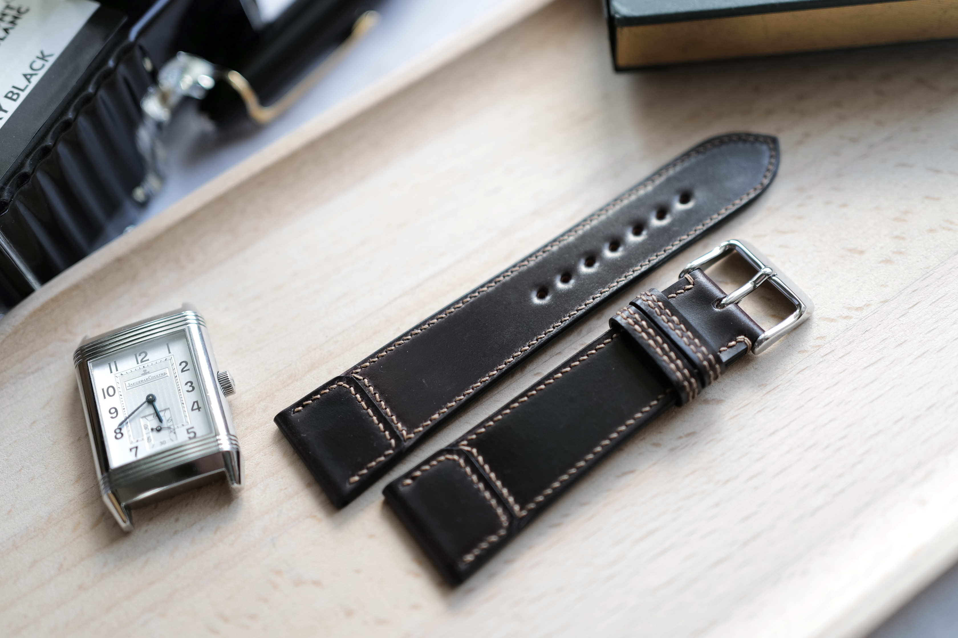 高級革使用』シェルコードバン 時計ベルト #8カラー ブラウン