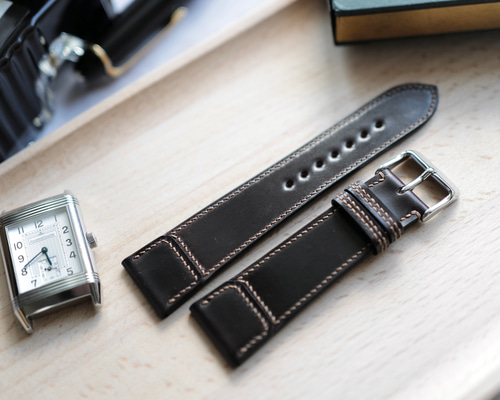 高級革使用』シェルコードバン 時計ベルト #8カラー ブラウン