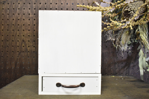 ３連ボックス扉 アクセサリー収納ケース ミルキーホワイト色 1枚目の画像