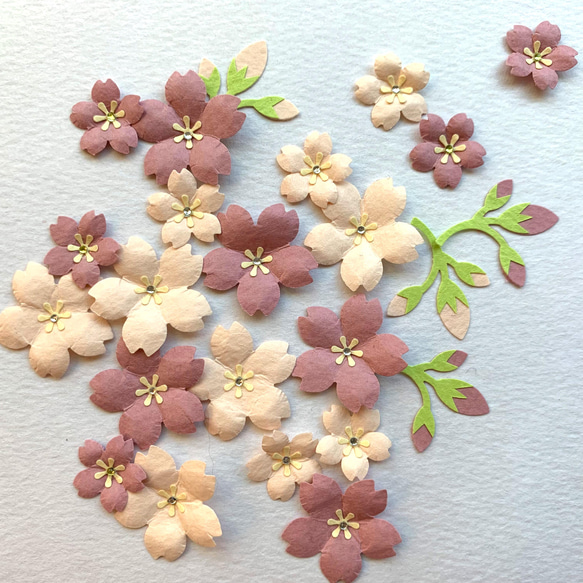 桜とつぼみのペーパーパーツ 3枚目の画像