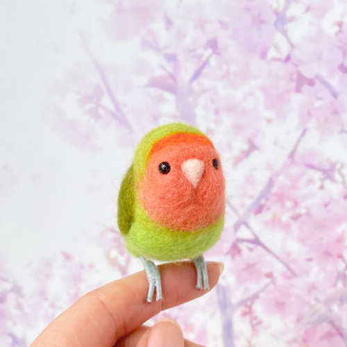 瞳うるるんコザクラインコ ノーマル ブローチor手乗り オーダーメイド