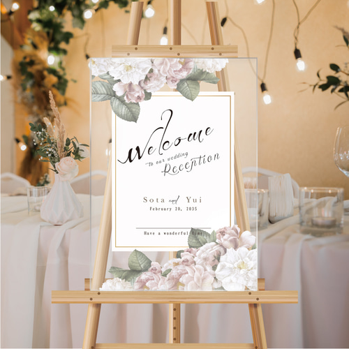 ブランドのギフト ウェルカムボード アンバランス アクリル 結婚式 ウェルカムボード