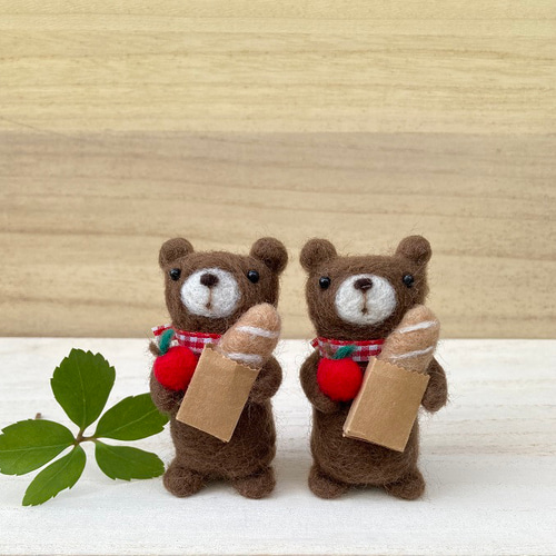 お買い物くまさん 羊毛フェルト monaka 通販 8186294｜Creema(クリーマ)