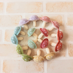 受注生産☆送料無料】ファンシー＆ポップ☆キノコのあみぐるみ