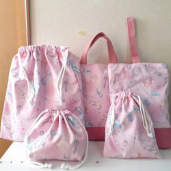 入学3点セット✩.*˚ レッスンバッグ 上履き入れ 体操着袋 ユニコーンの