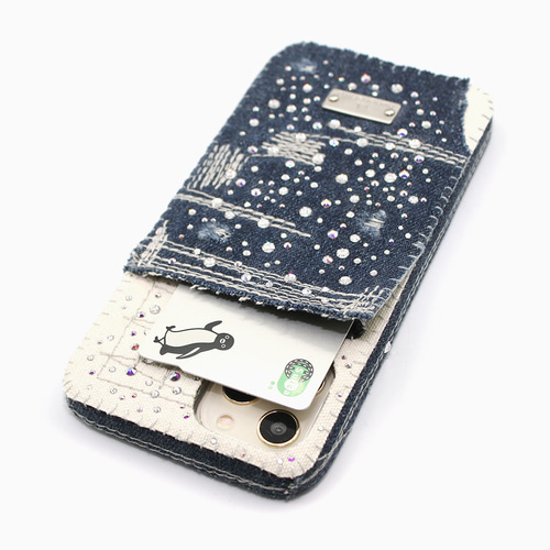 スワロフスキー&デニムiPhoneケース_Venus - iPhone15Pro