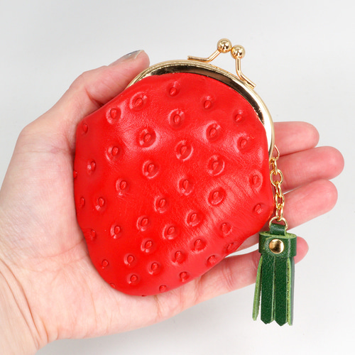 苺がま口小銭入れ（牛革製） 小銭入れ・コインケース EARL'S