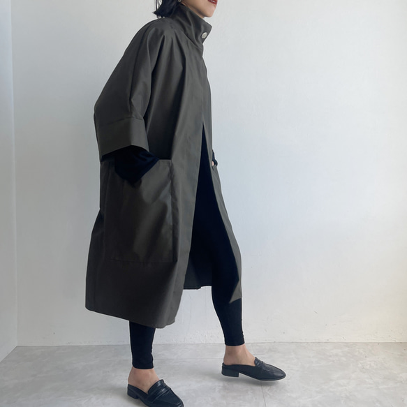 ハイネックコート(khaki) 3枚目の画像
