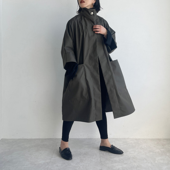 ハイネックコート(khaki) 11枚目の画像