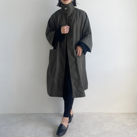 ハイネックコート(khaki) 5枚目の画像